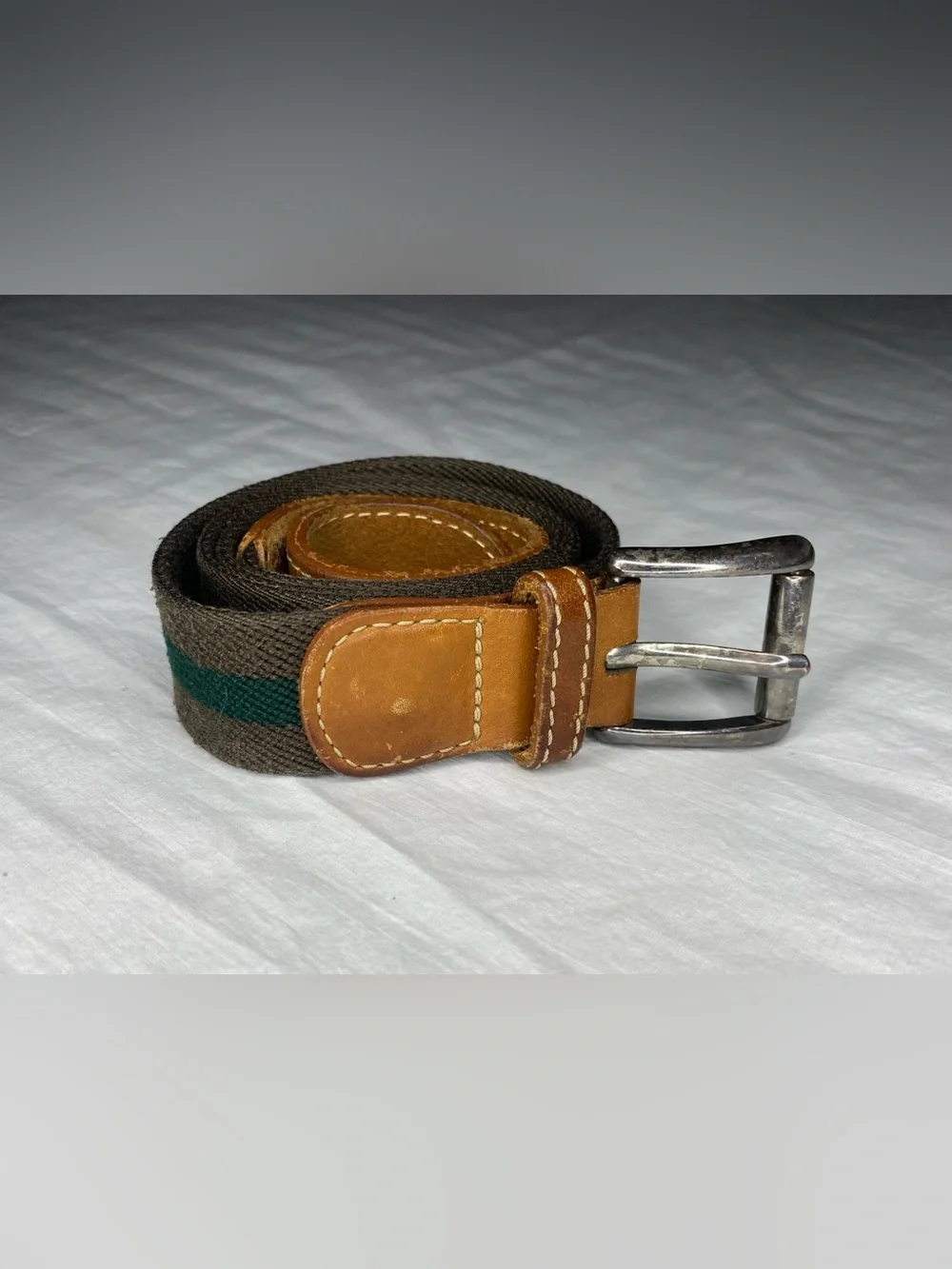 VTG LL Bean Belt 30 Genuine Full Grain Leather Brown USA